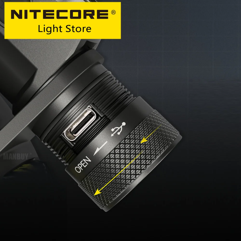 Original NITECORE HC68M 2000LM Dual Beam E-focus 2xLEDs NL1835HP 3500mAh Battery Type-C Rechargeable Helmet Light with NVG Mount