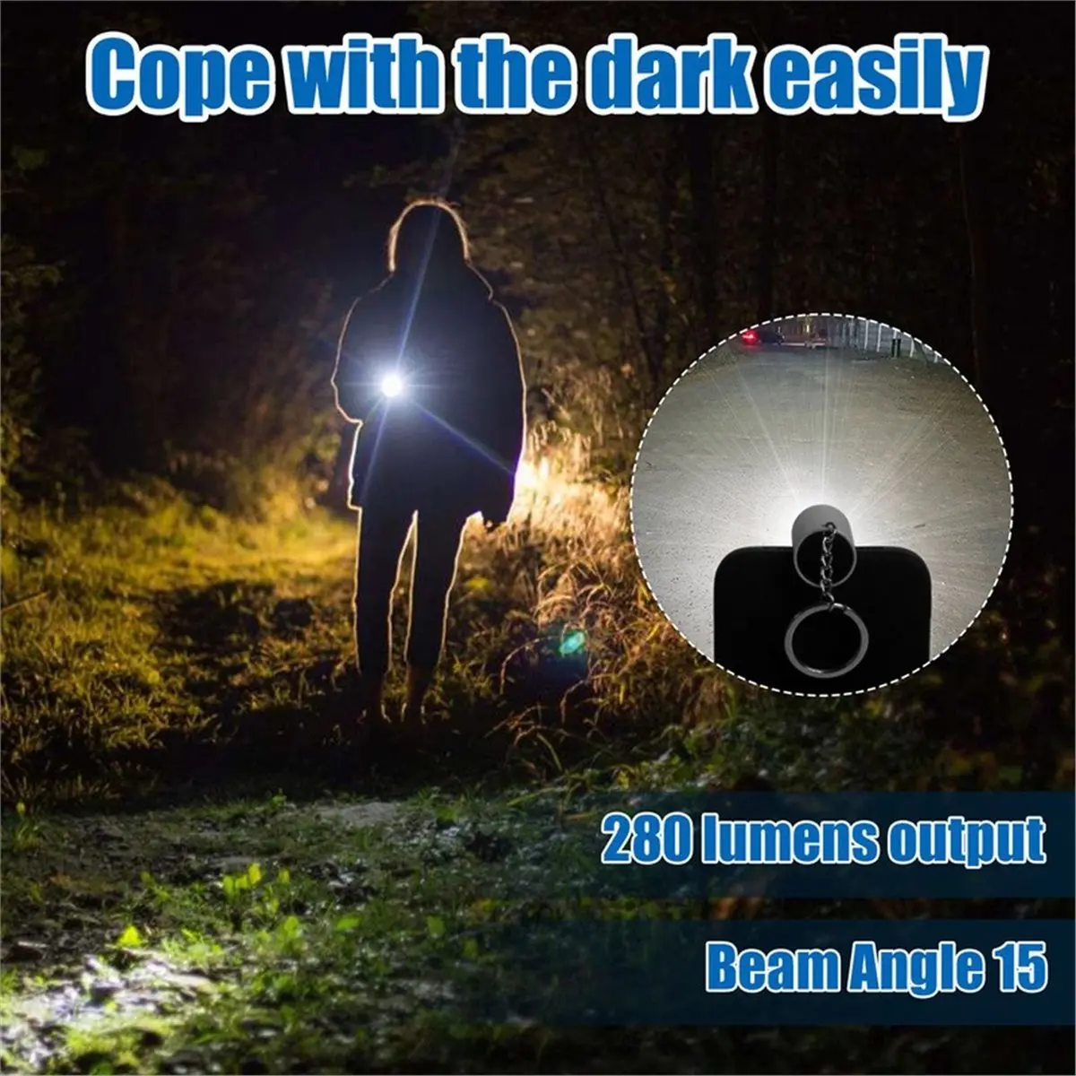 update. Mini Keychain LED Flashlight No Charging Required Ultra Bright Portable Torch Outdoor Emergency Camping