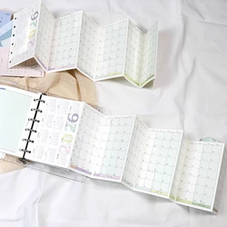 Fromthenon Loose Leaf Notebook Planner 2026 Calendar A6 A7 A8 8 Folding Calendar Year Plan Loose Leaf Journal Paper Accessories