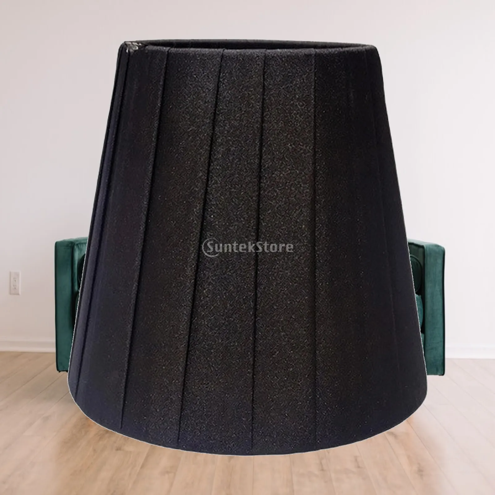 Pleated Fabric Wrapped Lampshade for Bulb Clip on Small Pendant Light Cover Cozy Home Decor
