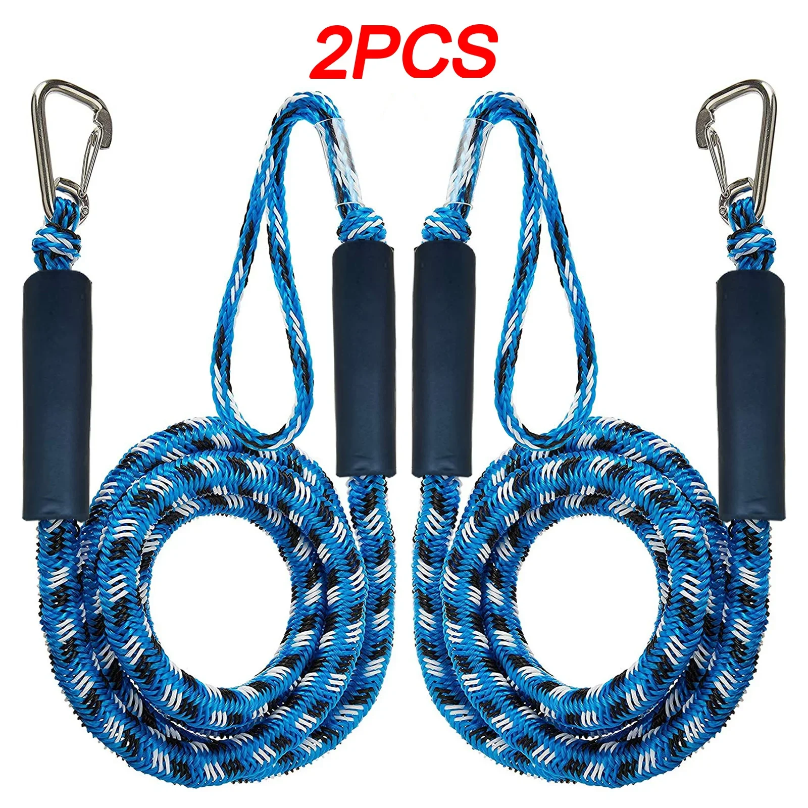 2/1PCS Dock Lines Elastic Marine Rope Bungee Cords Shock Ties for Kayak Watercraft Jet Ski Pontoon Canoe Power Boat Accessories