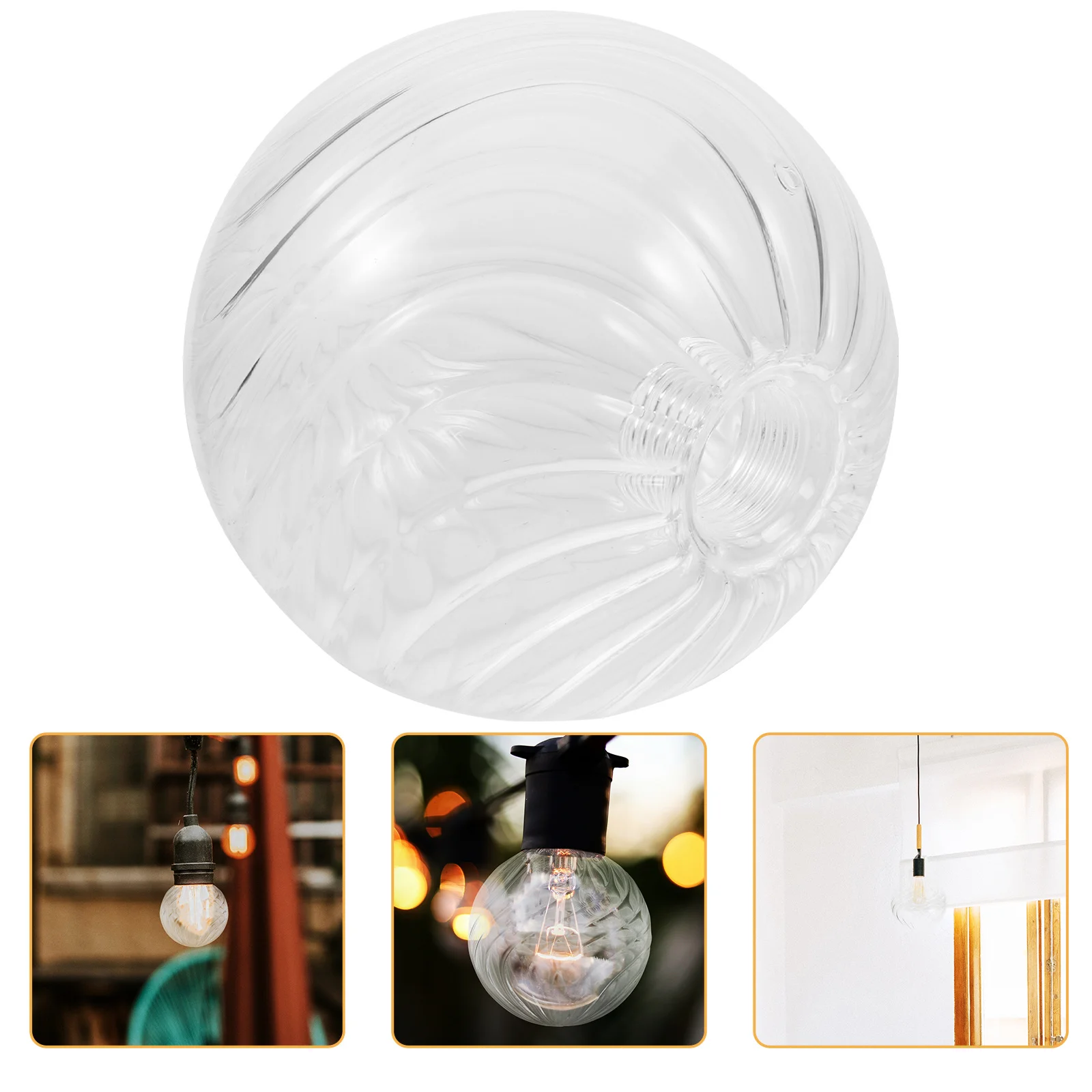 

Transparent Glass Pendant Light Shade Modern Ceiling Lamp Cover Clear Decorative Lamp Shade Replacement Chandelier Lampshade