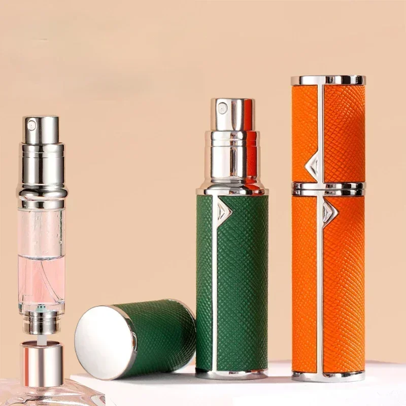 5ml ขวดน้ําหอมหนังรีฟิลน้ําหอม Atomizer สําหรับสเปรย์ขวด Ultra Fine กลิ่นหอมคอนเทนเนอร์ที่ว่างเปล่า