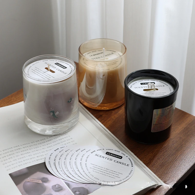 Candle Accessories DIY Handmade Candle Sticker Aromatherapy Candle Dust Proof Sticker Warning Sticker