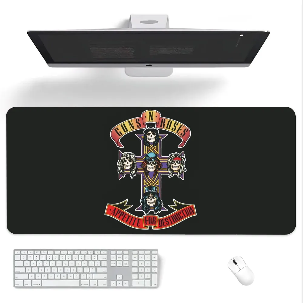 Rock Band Guns N Roses Use Your Illusion I Mouse Pad Computer Laptop Gaming Office Wrist Guard Non Slip Keyboard Pad