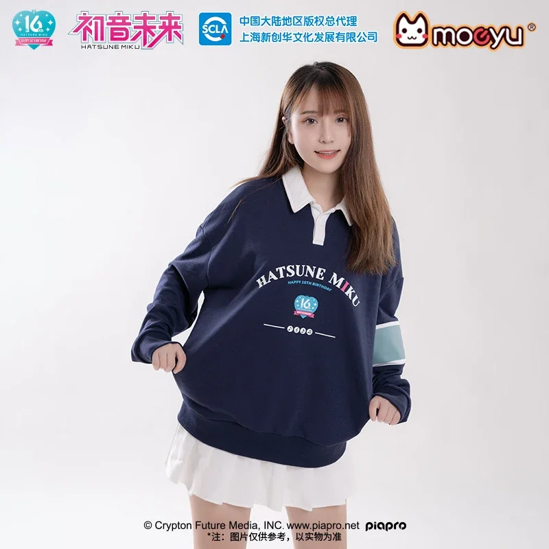 

2023 Moeyu Hatsune Miku Sweatshirt Hoodie Men Winter Clothes Women Anime Vocaloid Hoodies Oversize Coat Casual Cosplay Costume