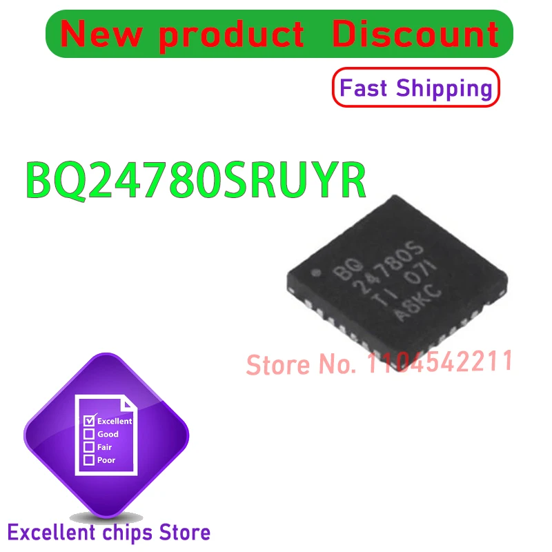 24780S  (1piece) BQ24780S XQ24780S 24780 BQ24780 BQ24780RUYR PQ24780 QFN-28