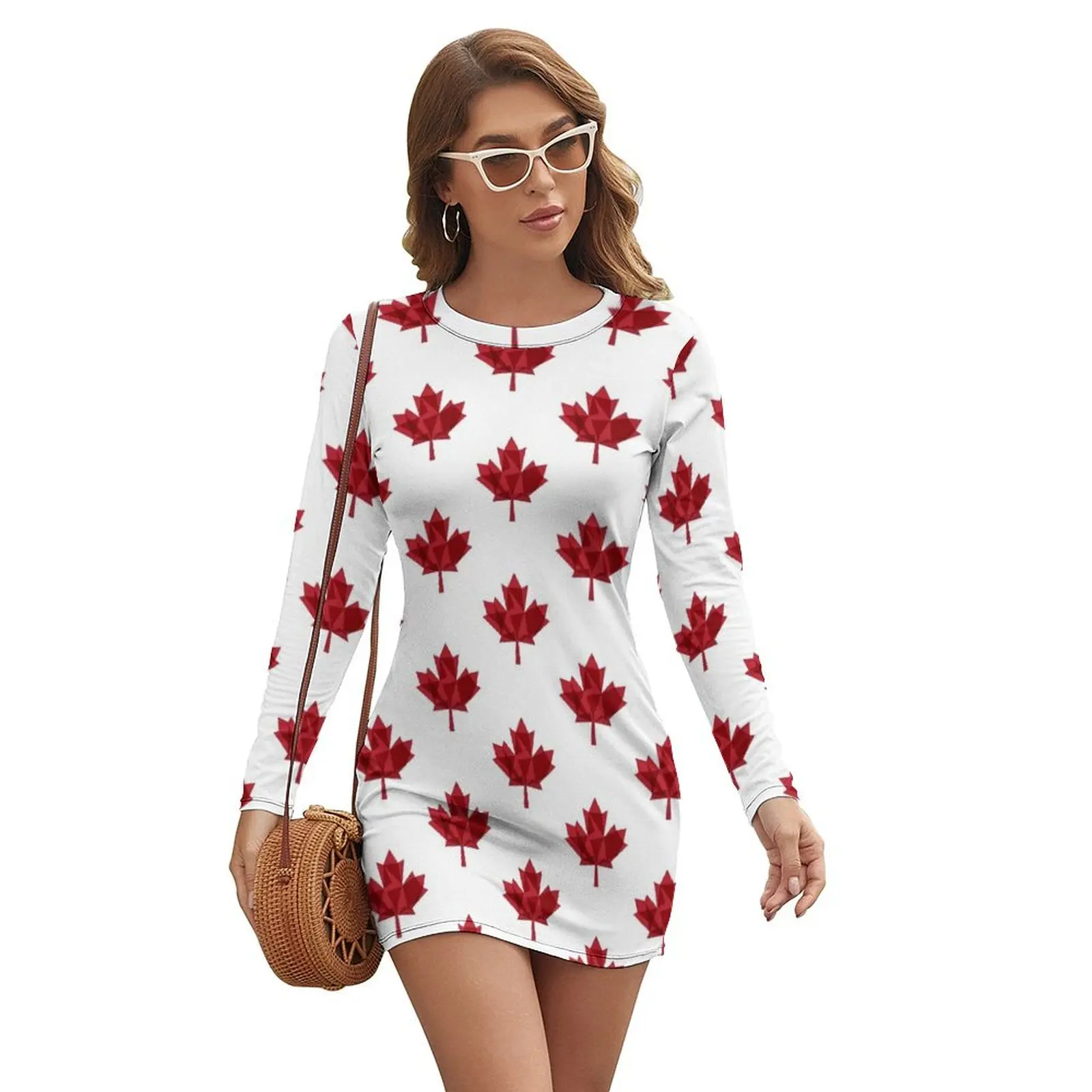 

O Canada Long-sleeved Dress evening dress Women's summer dresses