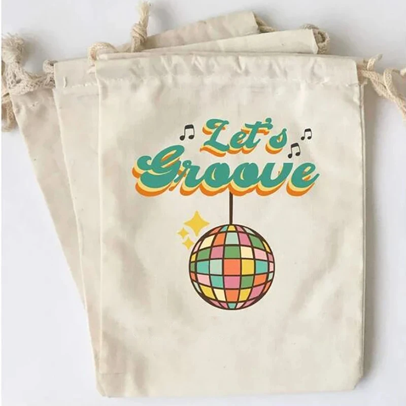 20pcs Custom Let's Groove Hangover Kit Bags Retro 60s Disco Party Bachelorette hen party Bridal shower birthday decoration Favor