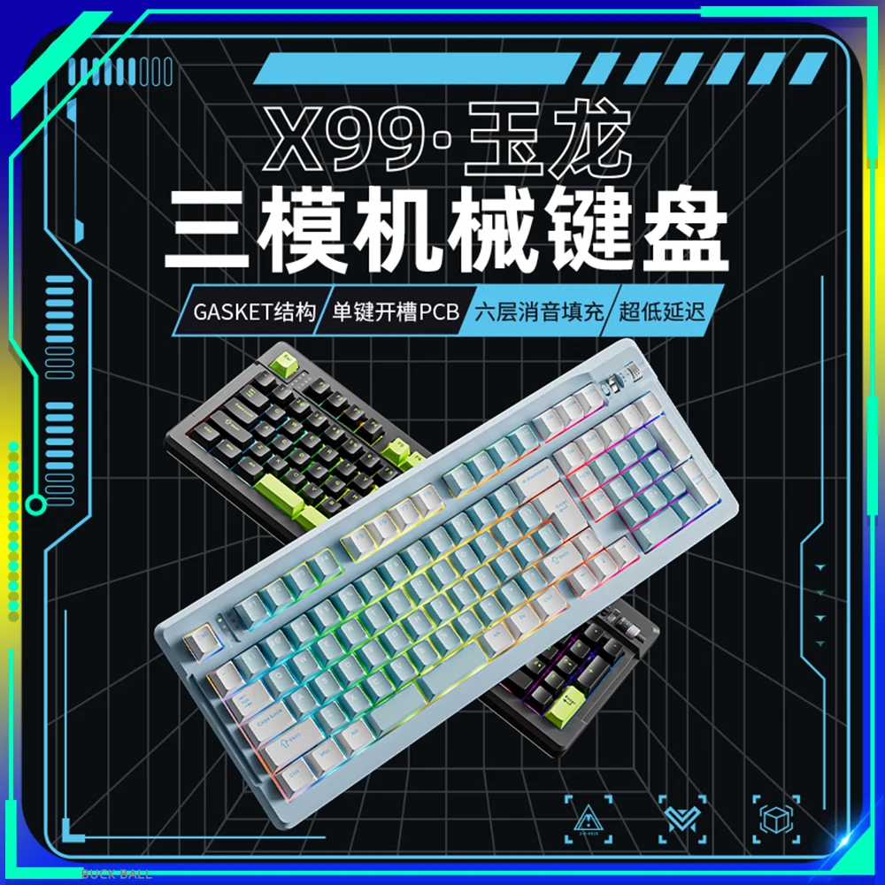 

Eweadn X99 Mechanical Keyboard Tri Mode Bluetooth Wireless Customized Keyboard Gasket Hotswap Gamer Pc Accessories Gaming Gifts