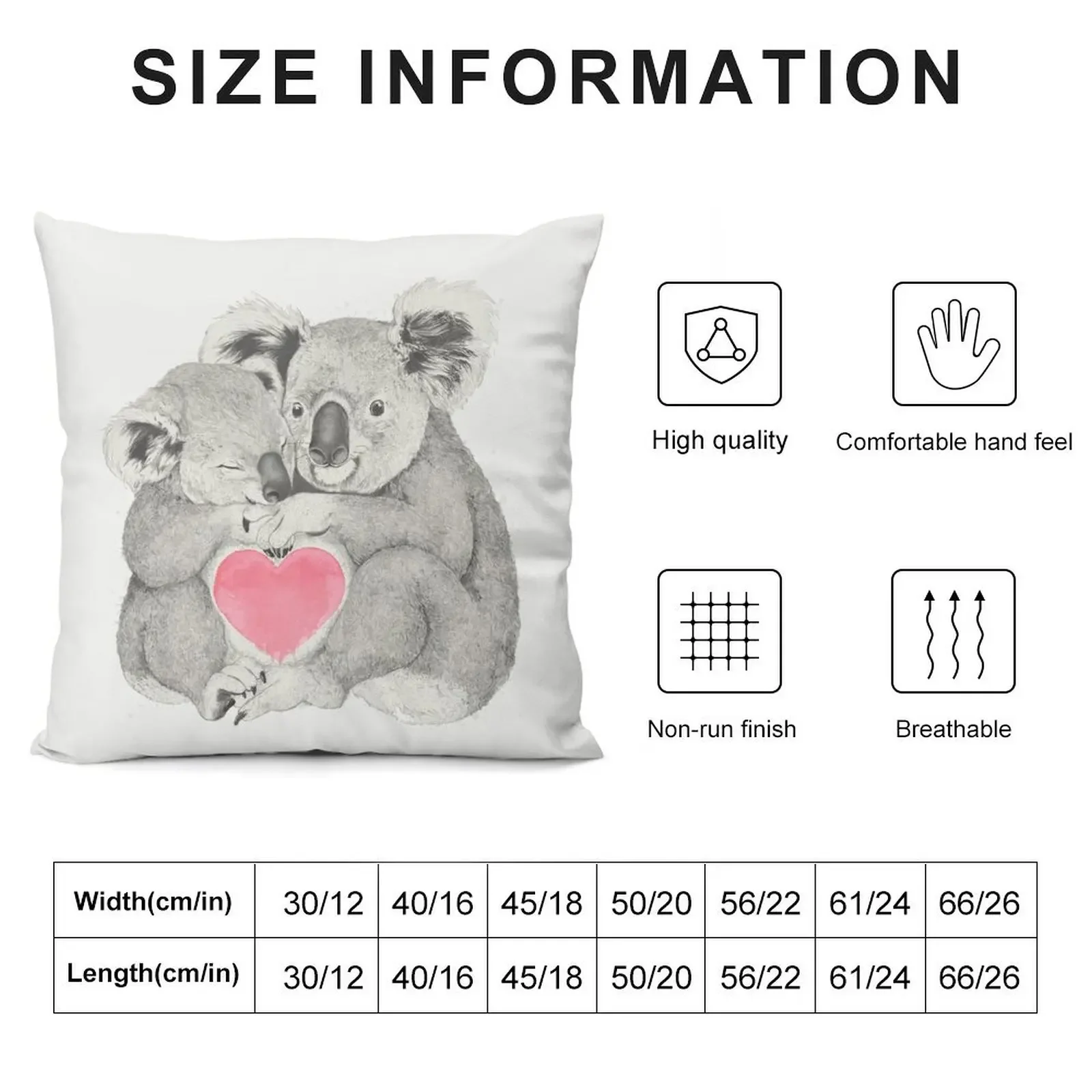 Koalas love hugs Throw Pillow Christmas Cushion For Home Luxury Sofa Cushions Elastic Cover For Sofa Plaid Sofa pillow