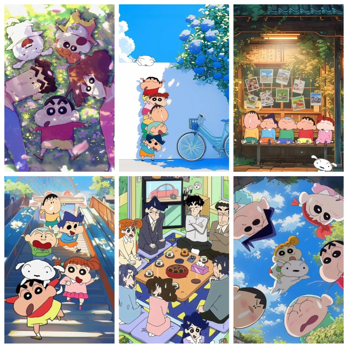 Cartoon Anime C-Crayons S-Shin C-Chan Jigsaw Puzzles 500/1000/1200/2000PCS Wall Decor for Living Room Bedroom Gift No Frame