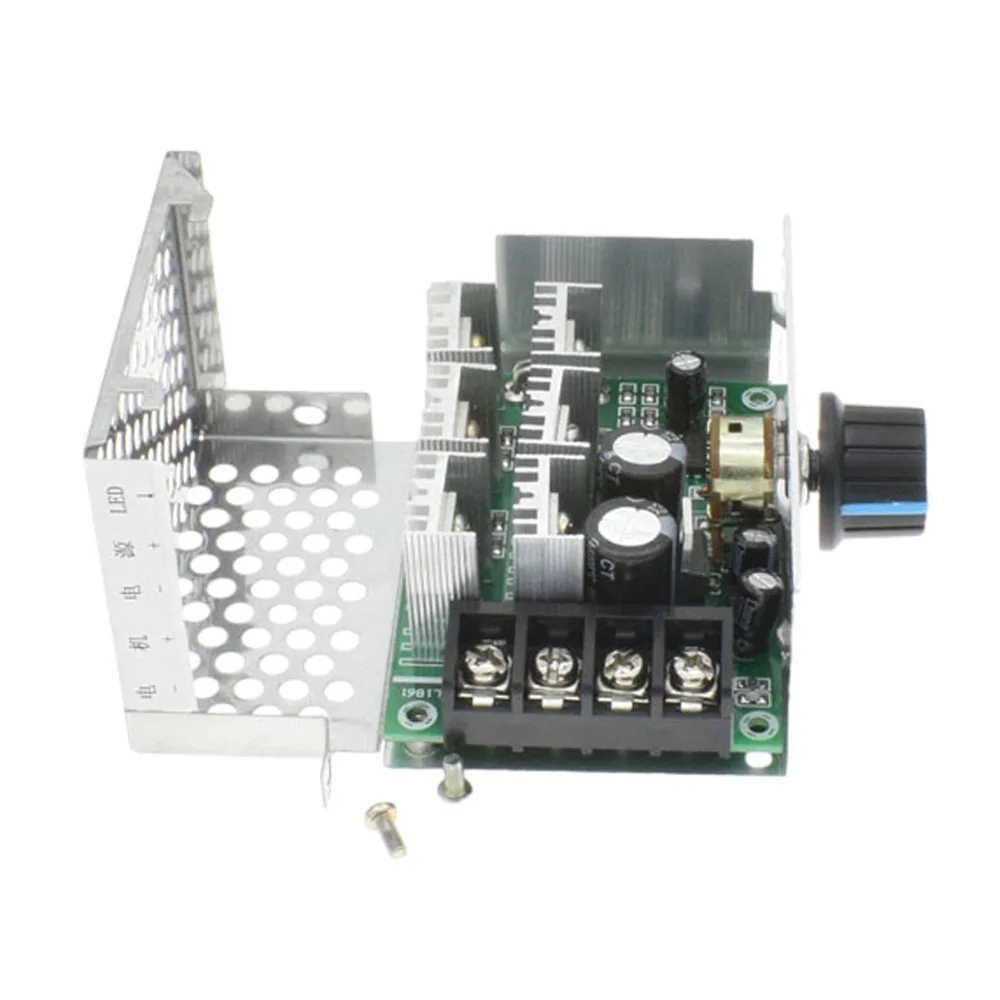 DC10-55V 30A DC Motor Speed Controller Permanent Magnet Motor Reducer 15KHZ Motor Speed Control Module Governer with 10K Knob