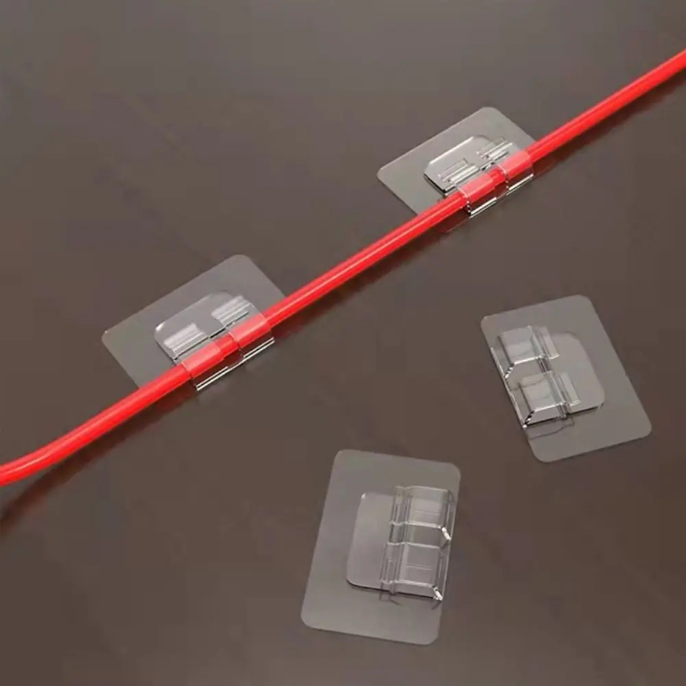 10pcs Wall-mounted Transparent Hanging Shelf Hook Traceless Punch-free Multipurpose Transparent Hook Universal Acrylic