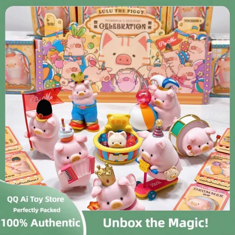 

Genuine Lulu The Piggy Happy Hour Series Blind Box Anime Figure Lovely Model Collection Decoration Room Ornament Doll Toy Gift