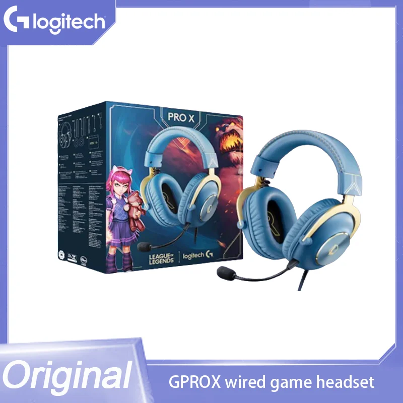 

Original Logitech G Pro X Gaming Headset With Microphone Professional Game Noise Reduction 7.1 For PC PS5 PS4 PC Computer Gaming