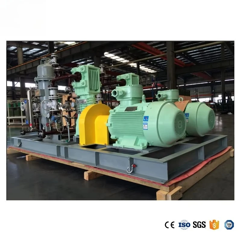 Compressor de acetileno c2h2 totalmente sem óleo, entrada de 4bar, descarga, 150bar, impulsionador de gás, equipamento de economia de energia
