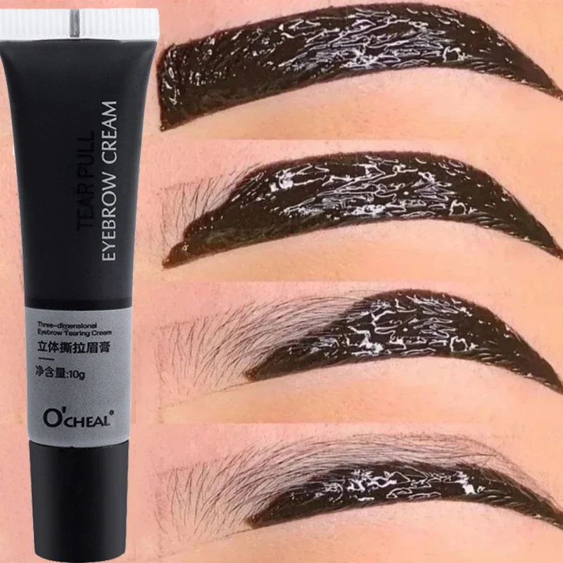 Peel Off Eyebrow Enhancer Makeup Waterproof Long-lasting Eyebrow Dye Tint Fast Easy Dye Gel Brown Black Color Eye Brow Cosmetics