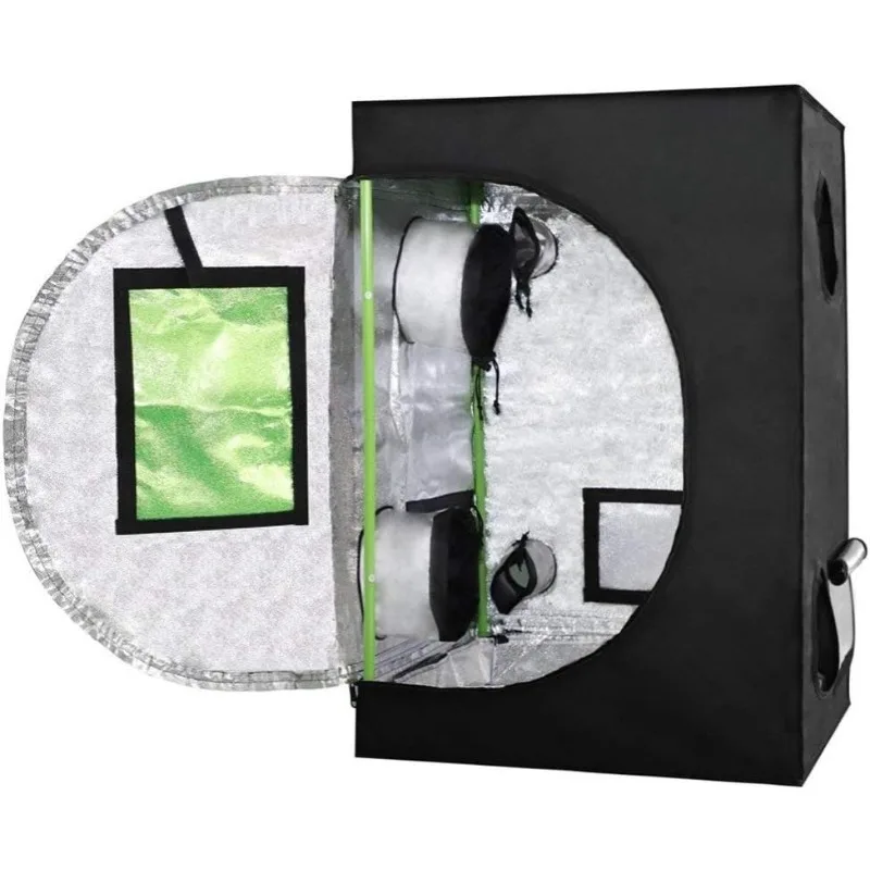 

Grow Tent, 2x2 Feet Mylar Grow Tent with Obeservation Window and Floor Tray for Indoor Plant Growing (24"x24"x36")