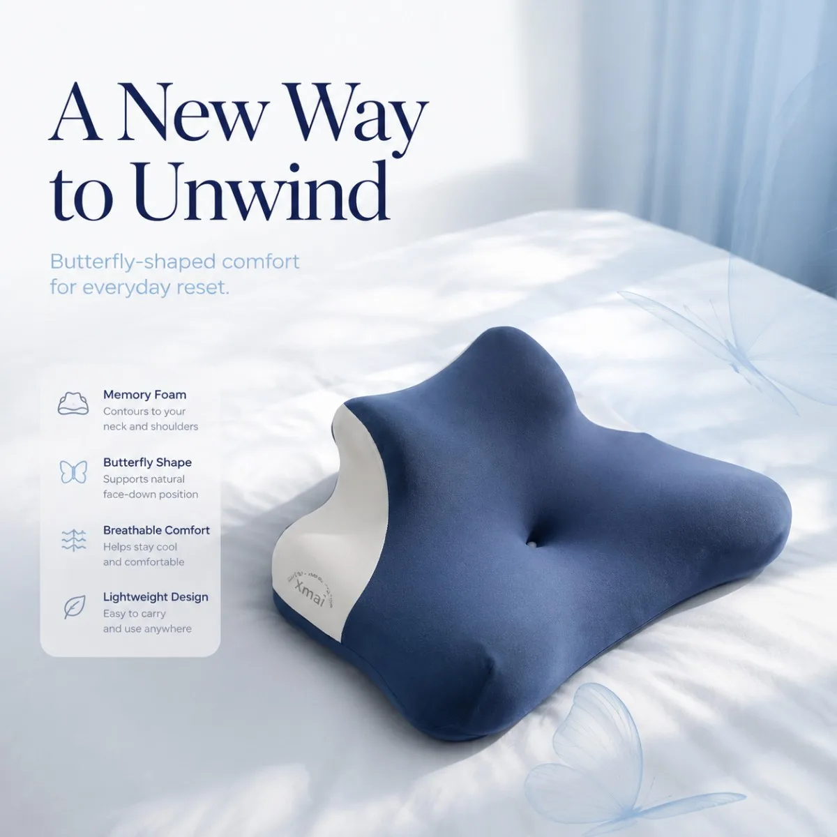 Premium Cool Silk Memory Cotton Pillow with Multi Functional Play Pillow, Neck Protection Pillow, Bedhead Cushion