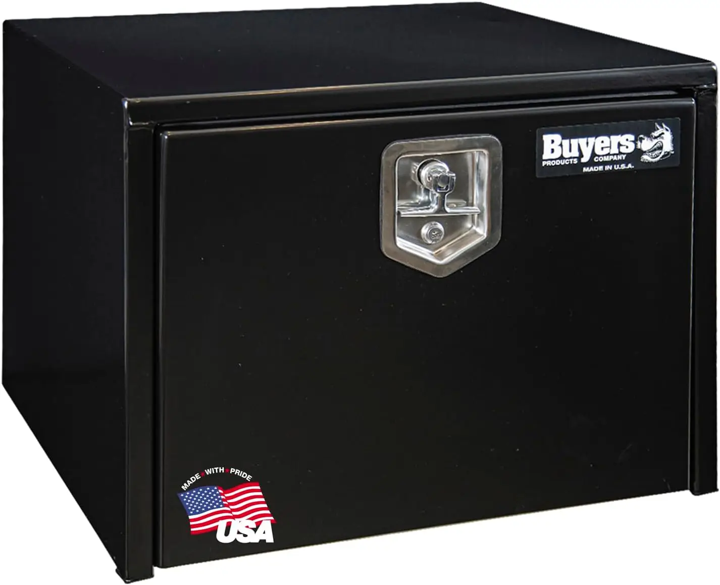 Buyers Products 1702300 Black Steel Underbody Truck Box W/ T-Handle Latch, 18X18X24 Inch, Contractor Toolbox For Organization