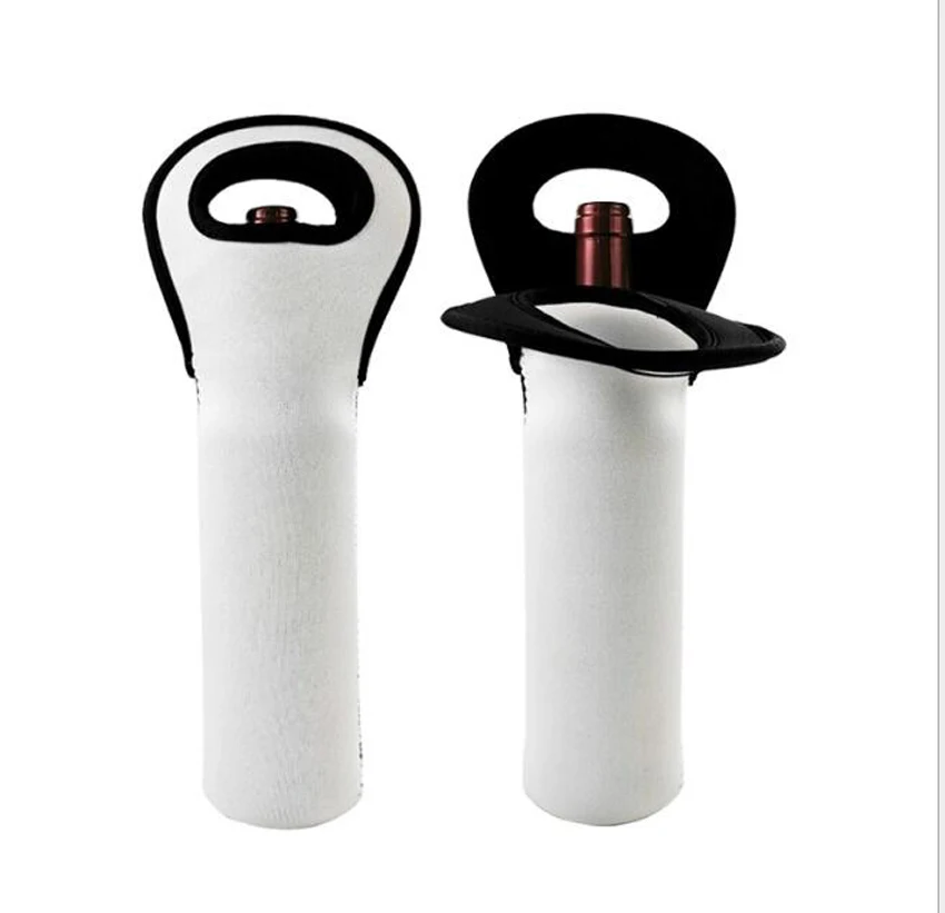 5pcs Sublimation Blank White Solid Neoprene Wine Bottle Cover Size 39*15CM Festive Christmas Decoration