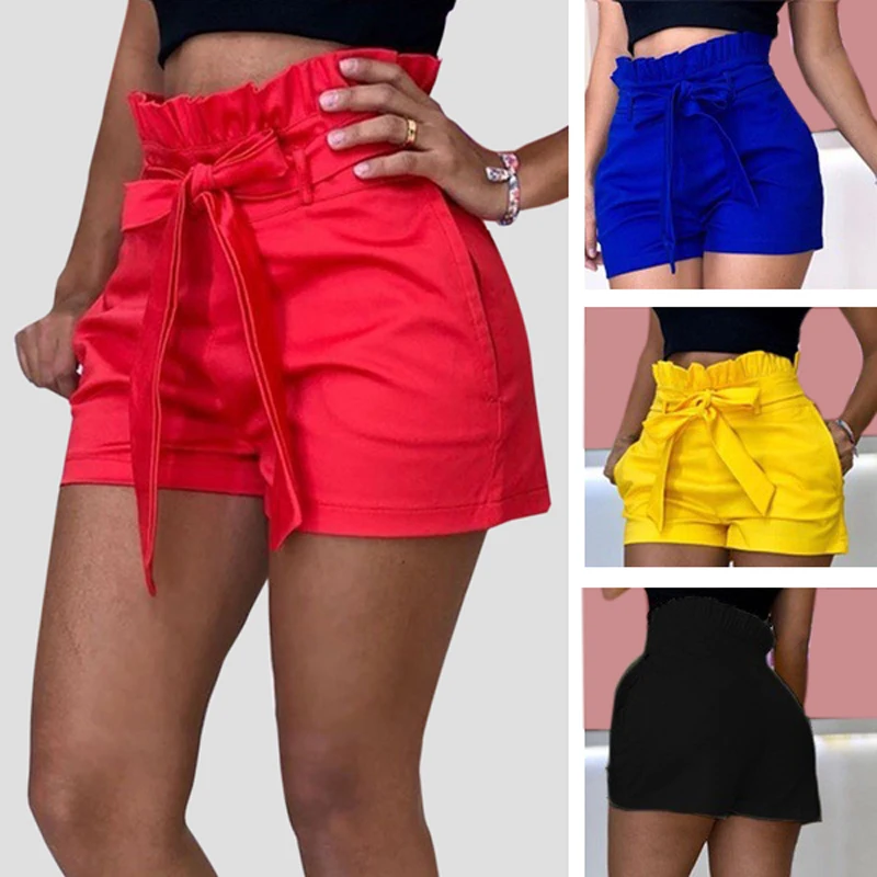 5XL Women\'s High Waist Shorts Pure Color Loose Casual Shorts Pants Feamle 2024 New Summer Streetwear Shorts For Women