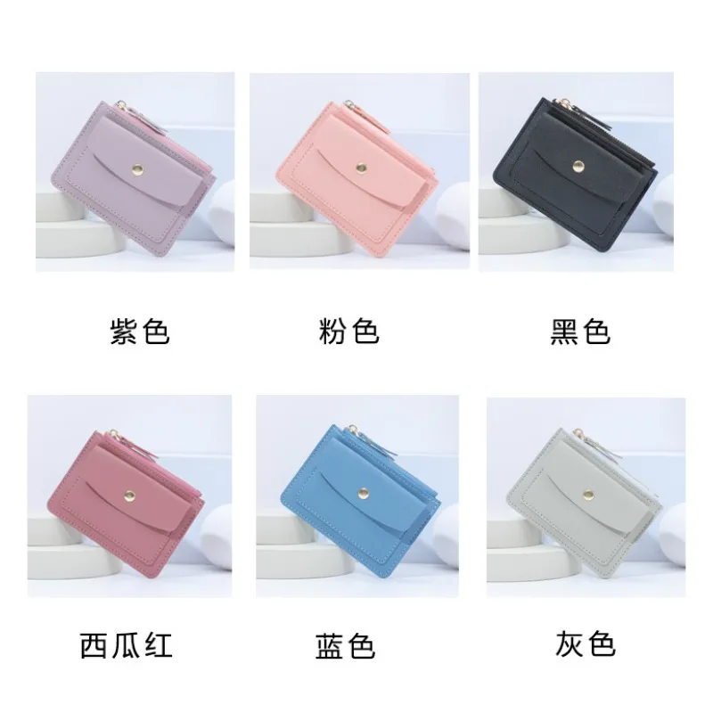 PU Cards Holders Coin Pouch Anti Demagnetization Zipper Bag Organizer Cover Wallet Business Bank Credit Bus ID Card Holder Purse