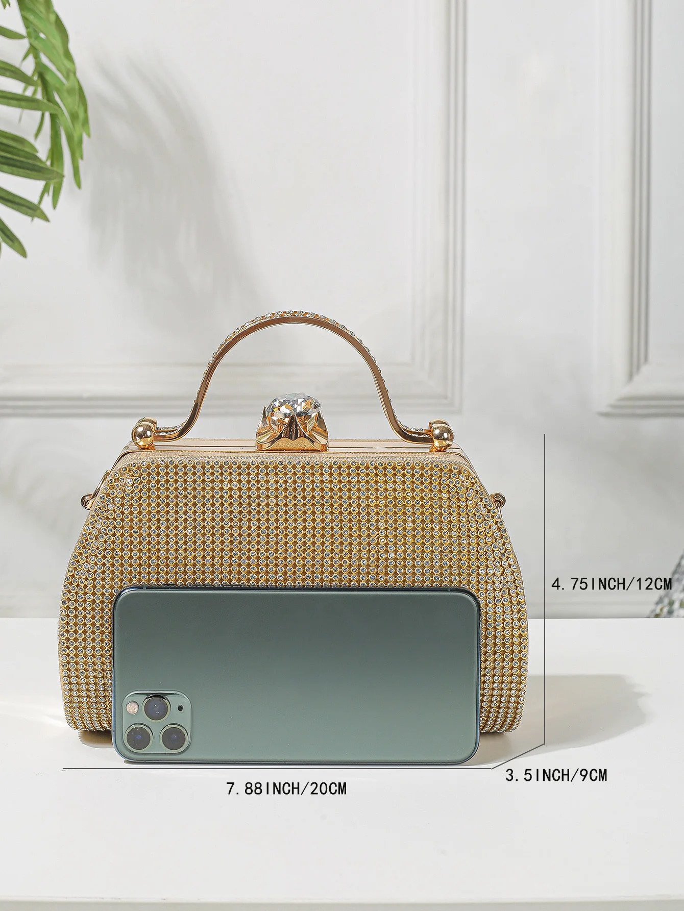1 PC Glitter Women's Evening Bags Formal Party Clutches, Elegant Sparkling Crystal Clutch Purses Bride and Bridesmaid Handbag Fo