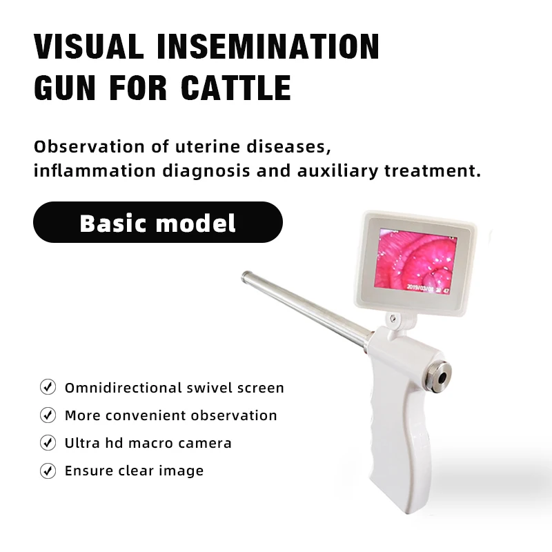 Cow Smart Insemination Gun Cattle Endoscope Sperm AI Gun Artificial Insemination Horse Cow Farm Breeding Equipment Hot