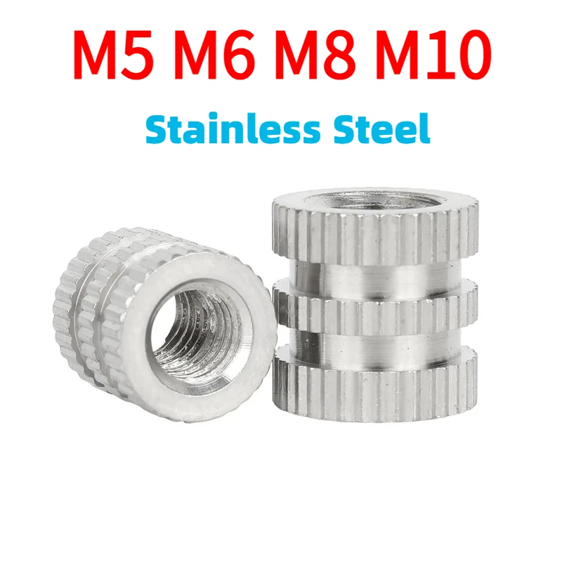 M5 M6 M8 M10 3D Printing Nuts stainless steel Nut Inserts Double Knurled Injection Embedded Hot Melt Heat Nutsert GB809