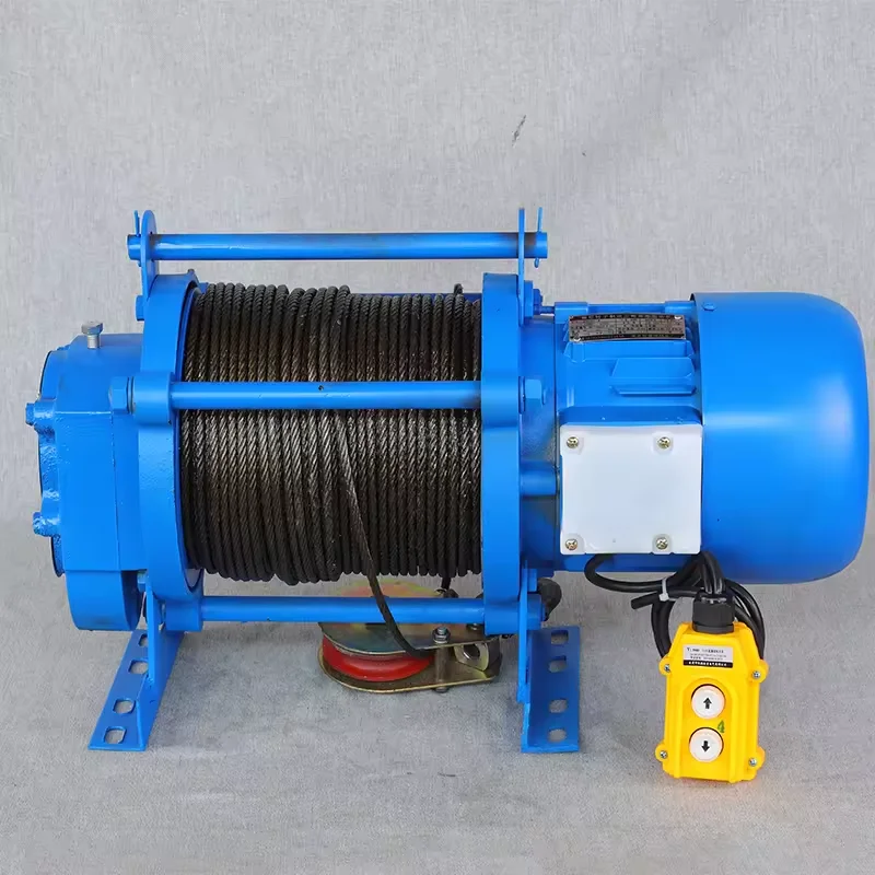 Portable Electric Wire Rope Hoist With Remote Control 380V Power Mini Crane For Home Construction Use