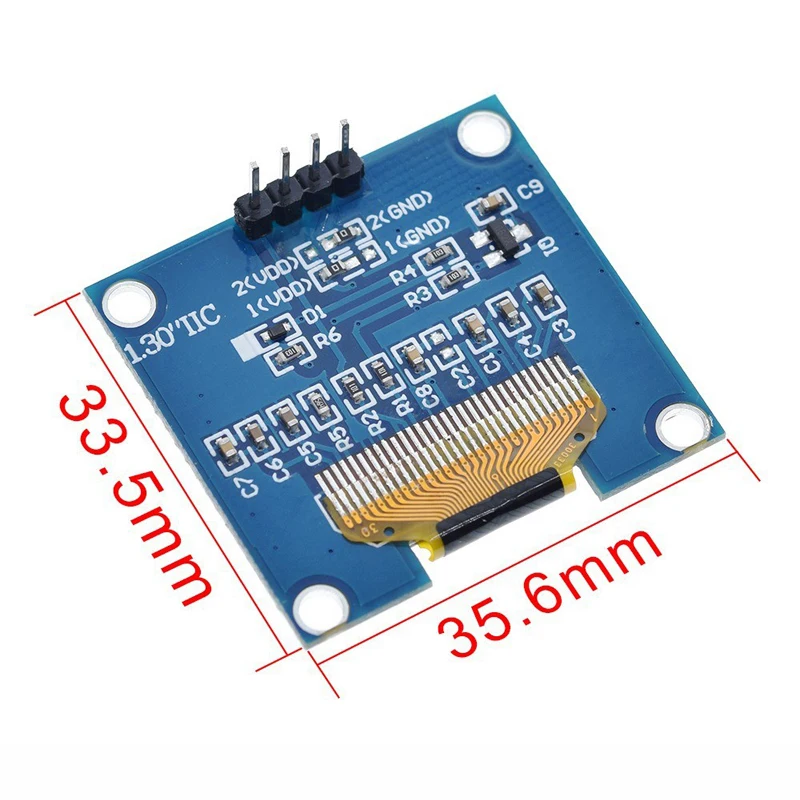 1~50Pcs 1.3 Inch LCD Screen 4-Pin/7-Pin OLED Display Module Blue/White I2C IIC Communication 12864