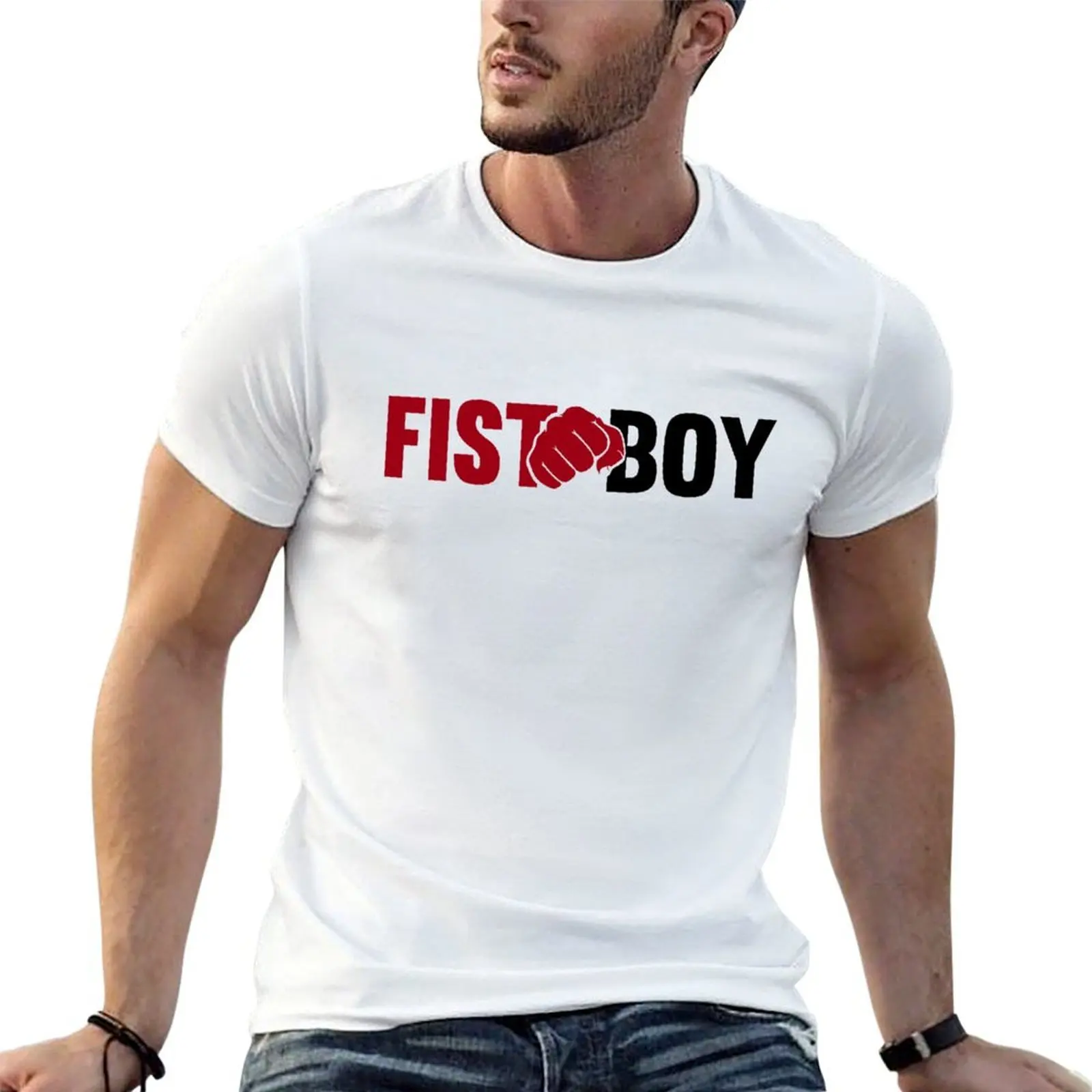 

Fist boy NEW! (red/black) T-Shirt t shirt men 100% cotton luxury brand g man t shirts for men cotton t shirt pack T-shirt