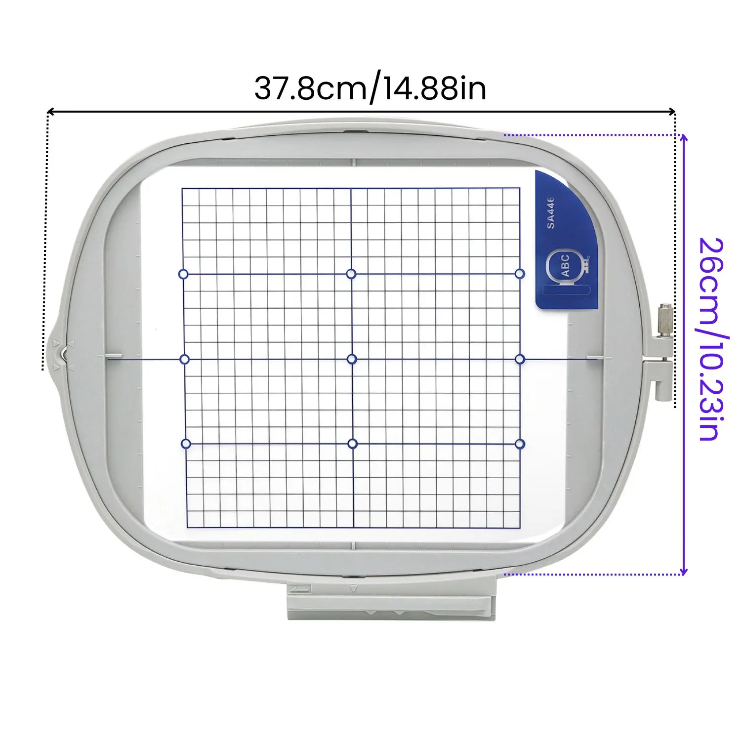 

Plastic Embroidery Hoop SA446 SA447 for Brother Quattro 6750D, VM5100, 5200, XV8500D, XV8550D, XE1, XE2, XJ1, XJ2, XP1, XP2, XP3