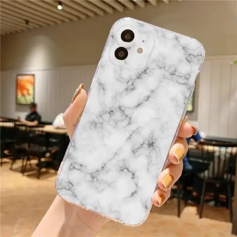 Funny Marble Phone Case For iPhone 15,14,13,12,11 Plus,Pro,Max,XR,XS,X,7,8 Plus,SE,Mini Transparent Silicone Soft