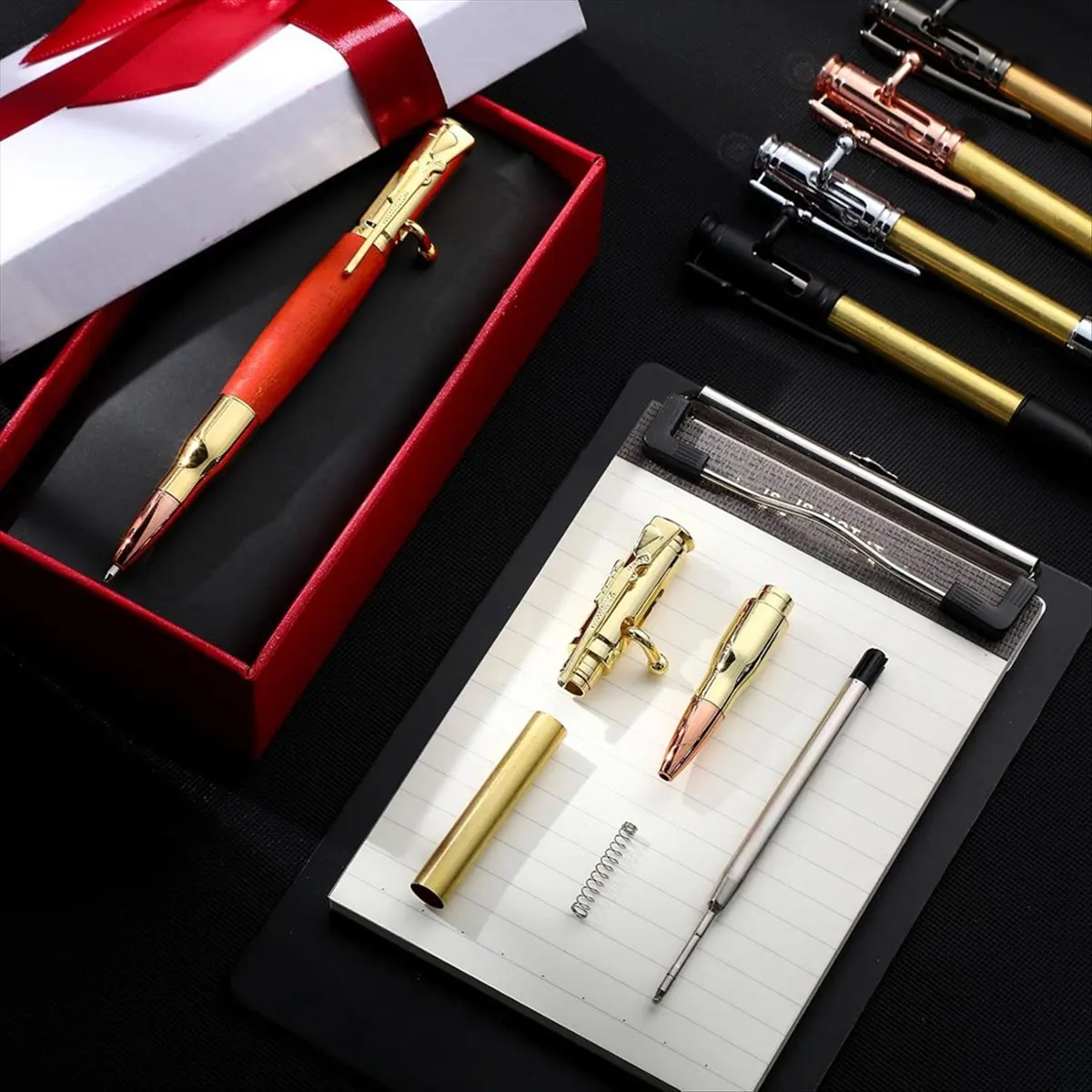 

15 Pcs Wooden Pen Set Ballpoint Pen Set School Supplies for DIY Making Classroom Supplies Teacher Student Gifts-TCES