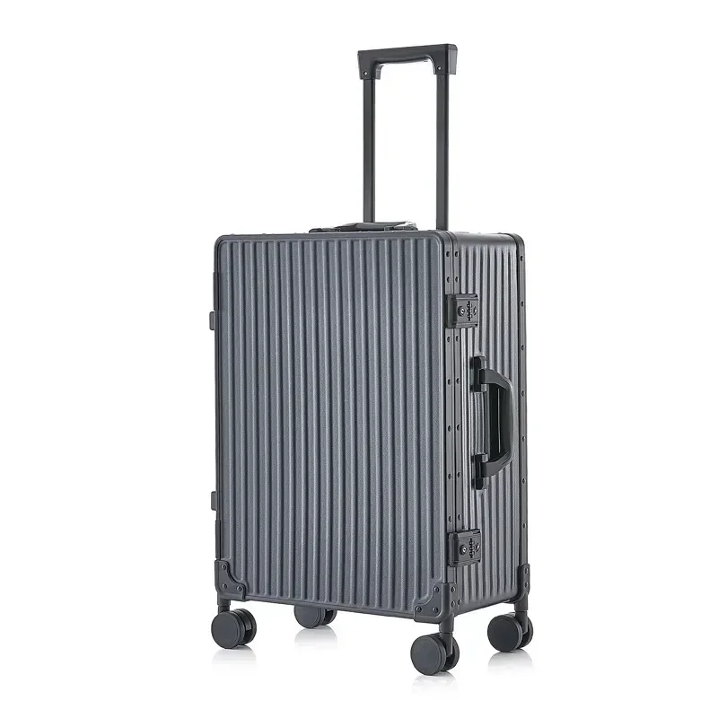 Aluminum Frame Travel Luggage Silent Universal Wheel Pull Bar Box One Nine Open Carry on Suitcase Boarding Box 20 24 26 28 Inch