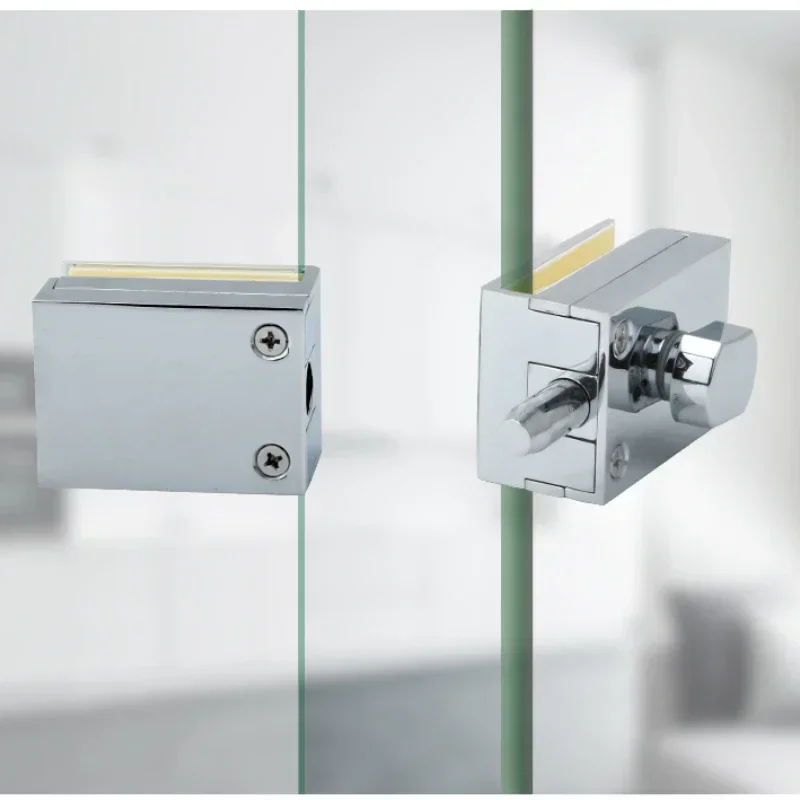 

Glass Door Lock Floor Latch Lock Bolt For Home Bathroom Toilet Shop No Punching Single Door Ground Lock Zinc Alloy Hardware