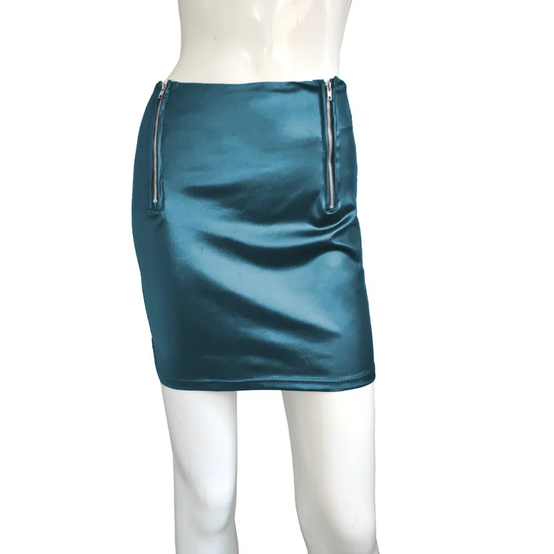 Black Skirt High Waist Women Mini Skirt Sexy Micro Tight Pencil Faux Leather Skirt Zipper Bodycon  Hip Sexy Jupe mujer