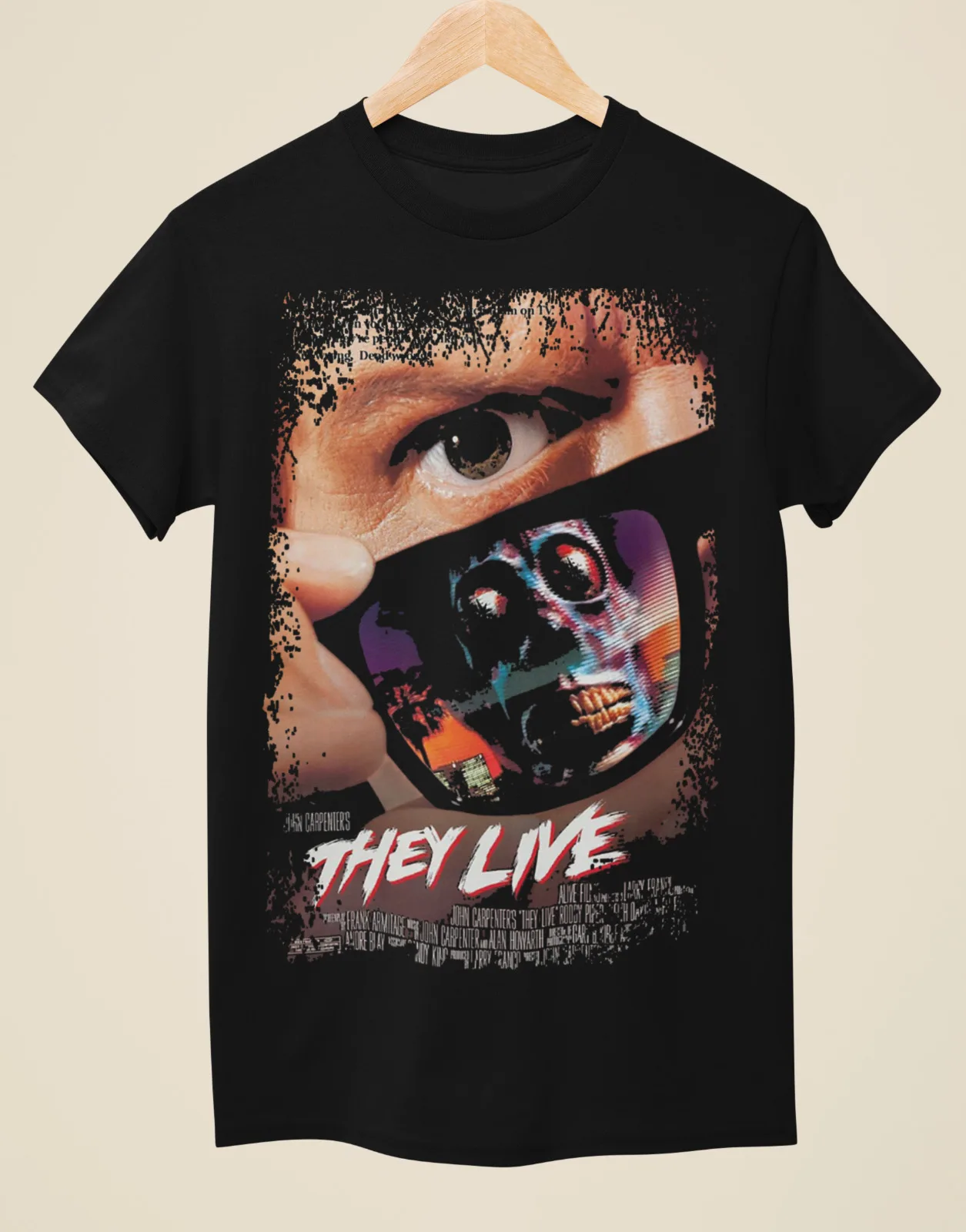 

They Live (1988) - Movie Poster inspired Unisex Black T-Shirt