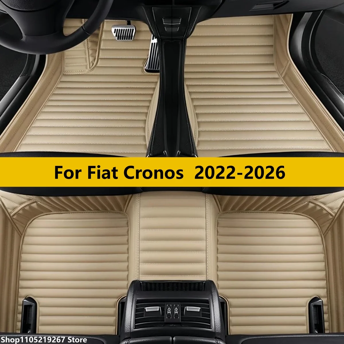 Alfombrillas Personalizadas para Auto Fiat Cronos 2022 2023 2024 2025 2026, Juego Completo Impermeable, Accesorios para Autos