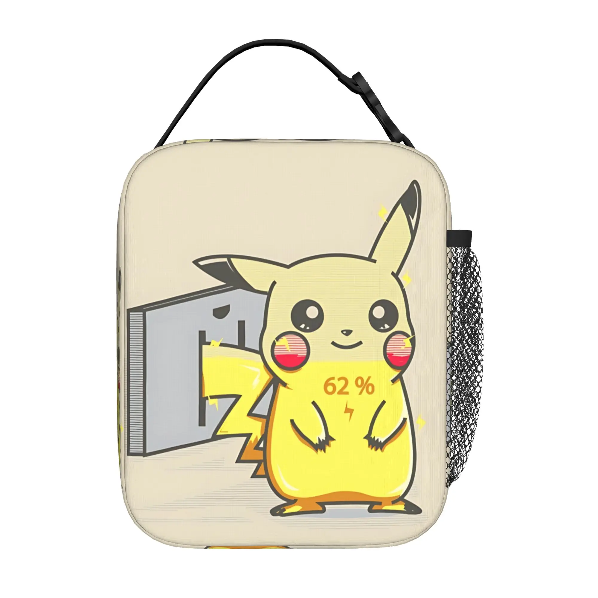 Cartoon Pokemon Theme Large Capacity Thermal Insulation Lunch Bag Ice Pack Rice Bag Pikechu Like Food Storage Picnic Bags Tote