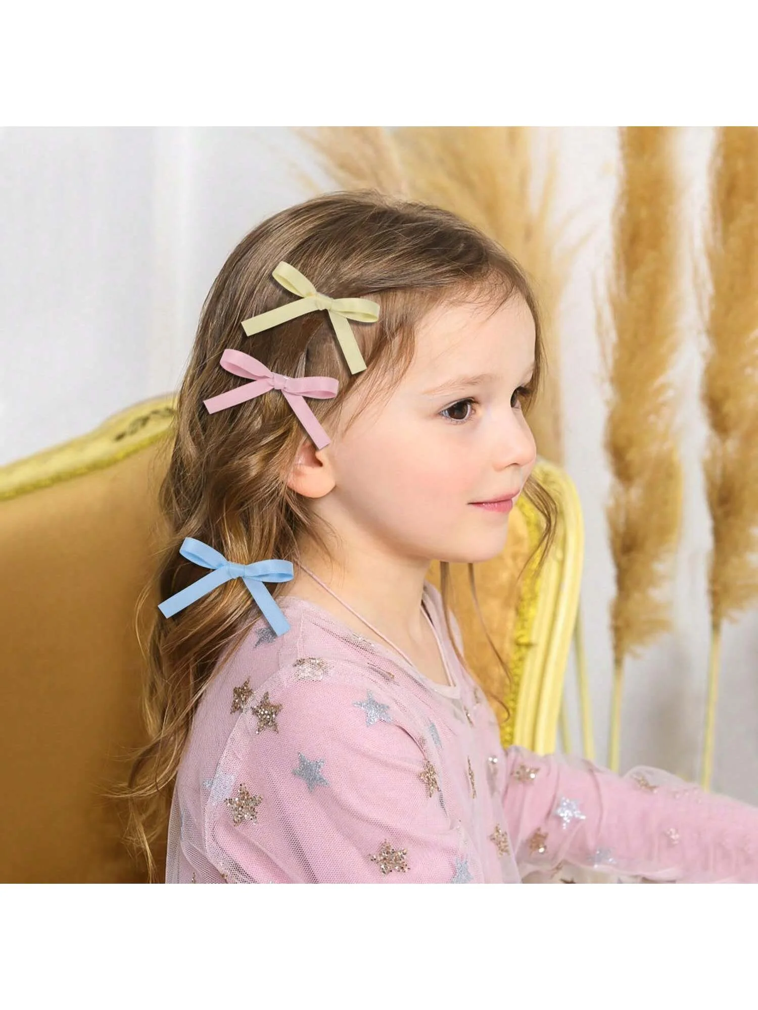 12 little bow ribbon hair accessories cute hair clips Alligator clips for women girls toddlers