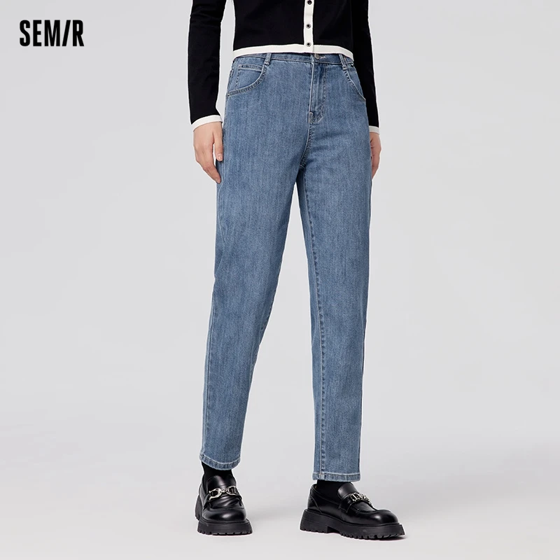 Semir 2024 Jeans Women High-Waist Trousers Show Tallness And Leg Length Casual Spring Girls' Tapered Pants Senro Denim Versatile