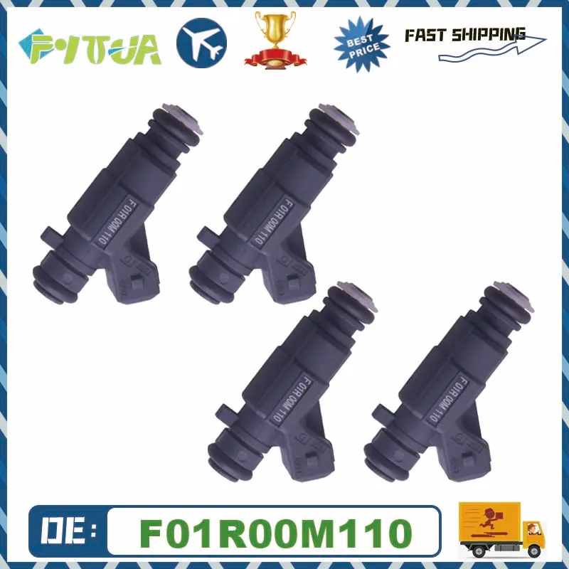 

4pcs Fuel Injection F01R00M110 For Fiat Hyundai MERCURY 100ELXLPTO ACCENT Box (X-2) 66-95 Flow Matched New