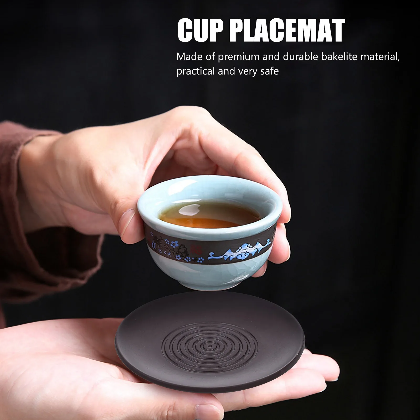 

1Set Bakelite Coaster Heat Insulation Pads Creative Cup Pad Safe Non-Skid Home Table Decoration Teacup Coaster