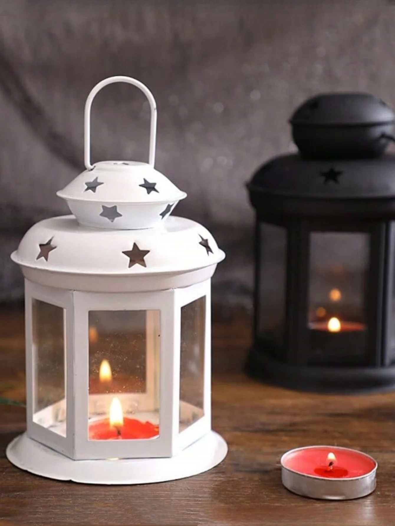 Dekorative Laternen, hohe Laterne im Vintage-Stil, Kerzenhalter aus Metall für Innen- und Außenbereiche, Partys und Hochzeiten