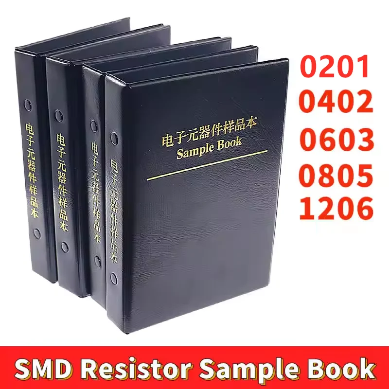 

0201 0402 0603 0805 1206 1% SMD SMT Chip Resistor Assortment Kit 170 Values Sample Book