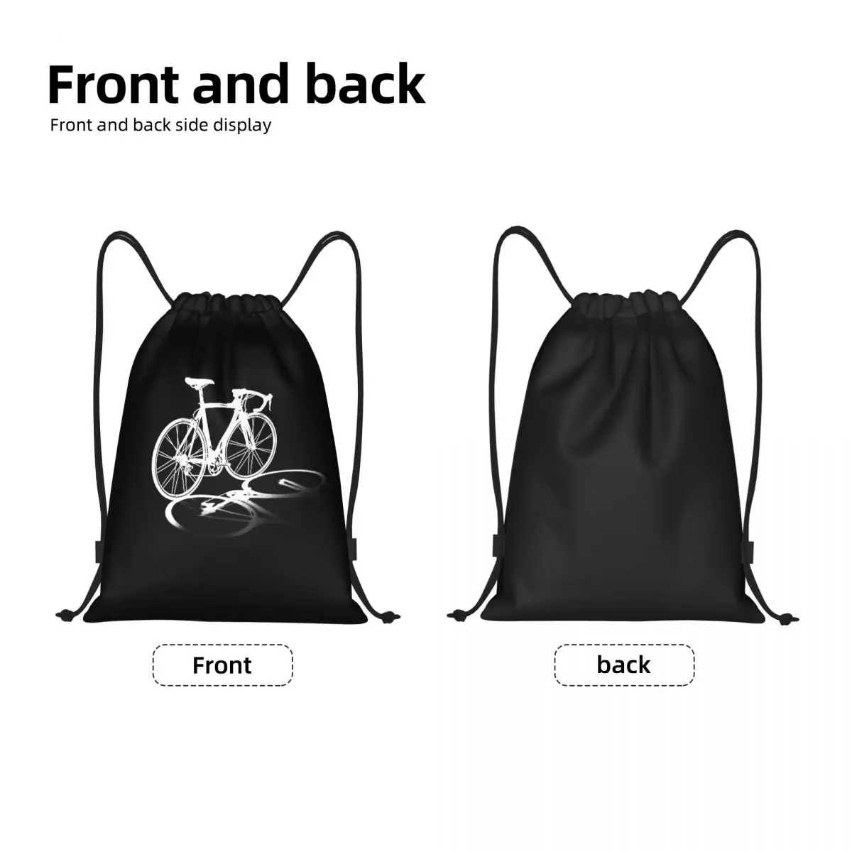 Custom Bicycle Bike Riders Drawstring Backpack Sport Gym Sackpack Bicycling Cyclist MTB Mountain Biking Shopping Bag Sack